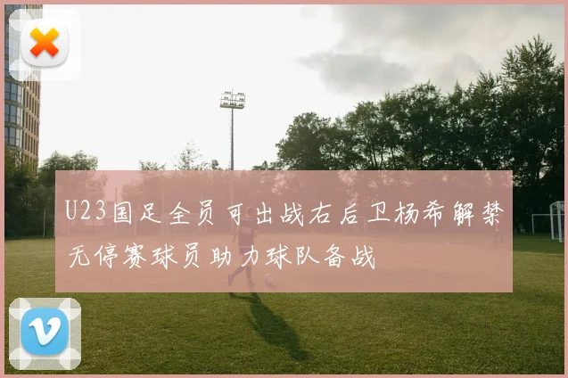 U23国足全员可出战右后卫杨希解禁无停赛球员助力球队备战